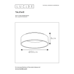 Plafon TALOWE Ø 30 cm LED Dim. 1x20W 3000K czarny 46100/20/30 Lucide - zdjęcie dodatkowe 3